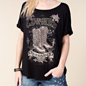 VOCAL BLING COWGIRL tuff COWBOY BOOTS SHIRT LASER CUT western rhinestone SM-3X